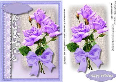 Beautiful Lilac Roses and Lace 