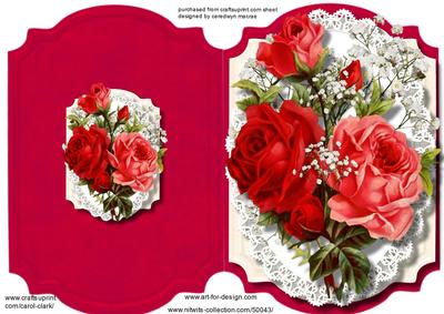 Print, Cur, and Fold , Red Roses 