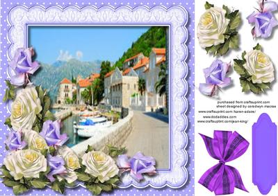 Beautifu. Med Scene in a Scalloped Frame 