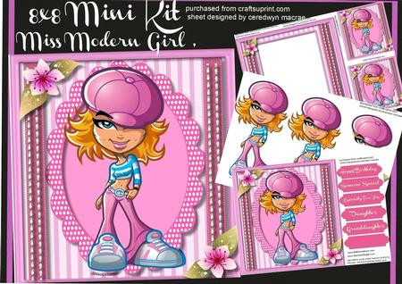 8x8 Mini Kit Miss Modern Girl