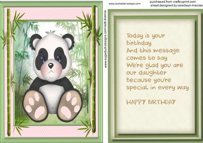 Topper, Incert and Verse, Daughter Birthday