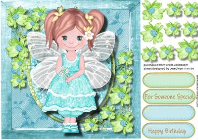 Cute Fairy Frae in Aqua 