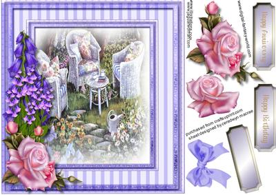 Beautiful Teatime Roses and Foxgloves