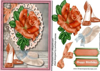 Lovely Tan Rose and Shoes