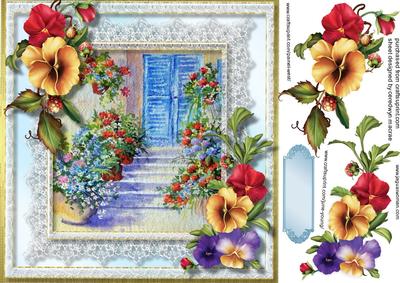 Beautiful Pansy's and Lace