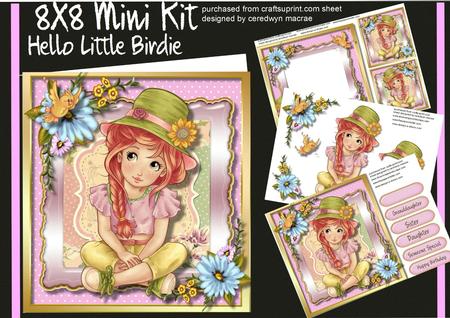 8x8 Mini Kit , Hello Little Birdie