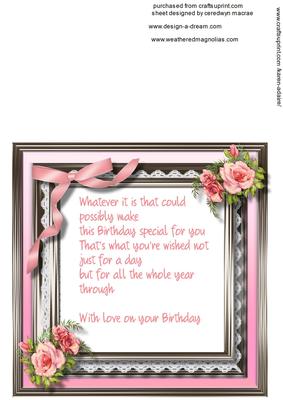 Iincert with Verse Beautiful Soft Pink Roses 