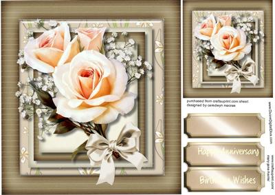 Beautiful Cream Roses with Baby's Breath