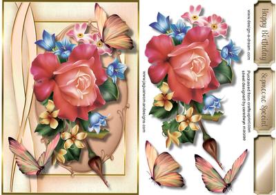 Beautiful Roses and Butterfly's