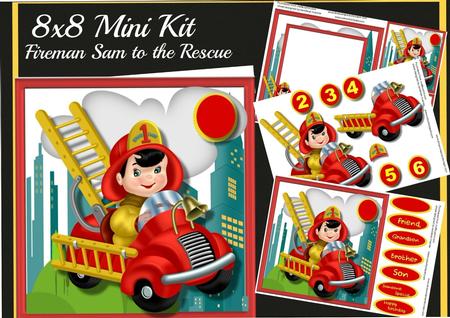 8x8 Mink Kit Fireman Sam to the Rescue 