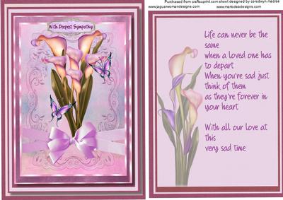 Sympathy, Topper with Verse 
