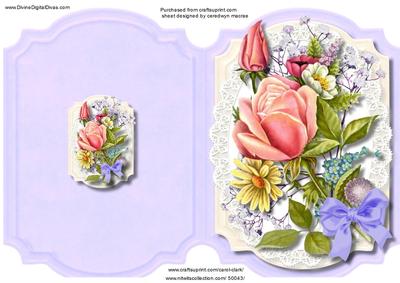 Print, Cut, and Fold , Mixed Roses