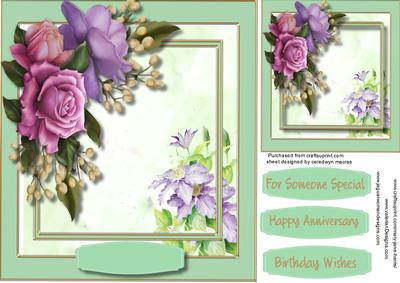 Beautiful Beeloop Rose in a Agareen Frame 