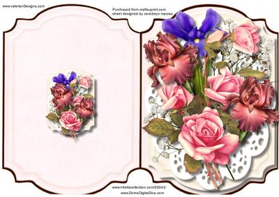 Print, Cut, and Fold, Roses and Irises