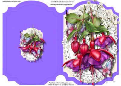 Print, Cut, and Fold Beautiful Fushias 
