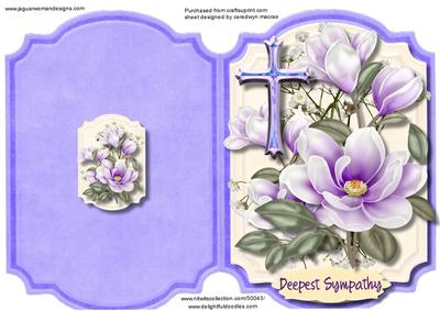 Print, Cut, and Fold , Sympathy Lilac Magnolias, 1