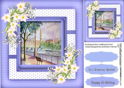 Beautiful Lilac Card with Big Ben 