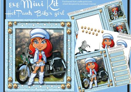 8x8 Mini Kit , Hot Pant's Biker Girl