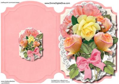 Print, Cut, Abd Fold Mixed Roses 