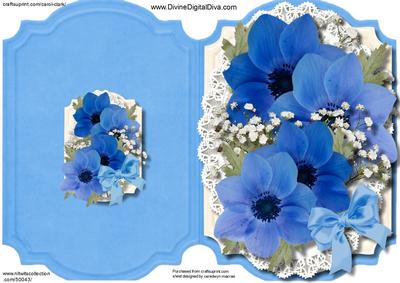 Print, Cut, and Fold, Lovely Blue Annenomies