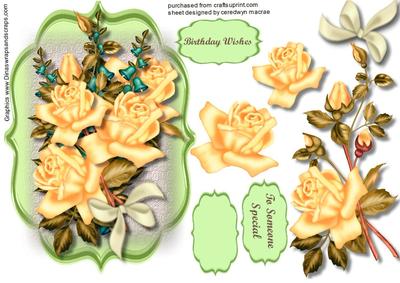 Lovely Bracket with Yellow Roses 