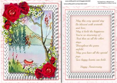 Happy Anniversary, with Lovely Verse 