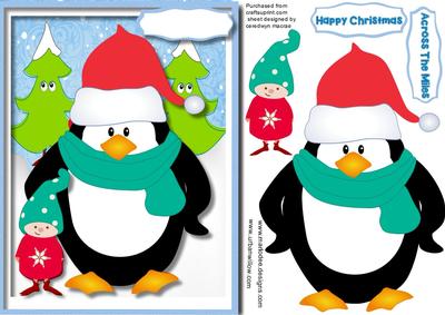 Cute Penguin and Santas Helper
