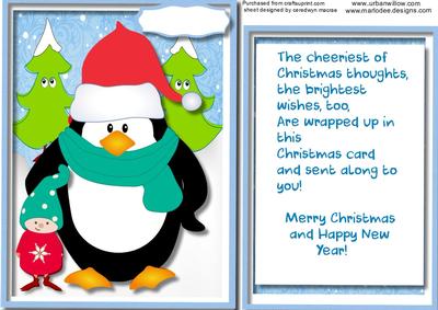 Topper and Verse Cute Penguin and Helper