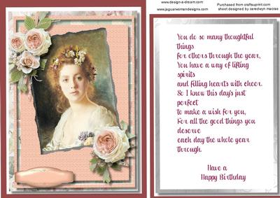 Lovely Vintage Birthday Wishes with Verse 