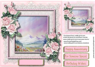 Beautiful Scene with Soft Pink French Roses 