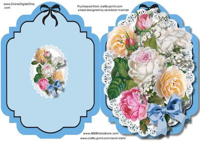 Print, Cut, and Fold Beautiful Mixed Roses 