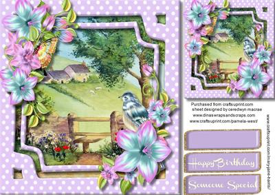 Beautiful Cotswold Farm with Bird and Flowers 