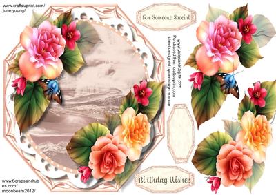 Beautiful Octagonal with Begonias 