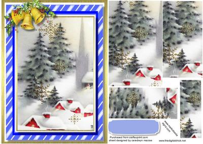 Lovely Pyramid Snow Scene 