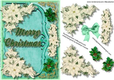 Lovely Christmas Envelope Card in Green 