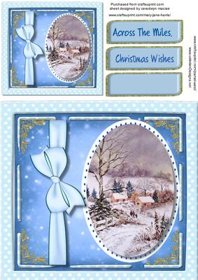 Lovely Christmas Wishes in a Oval Frame 