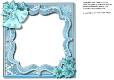 Lovely Aqua Incert with Poinsettias
