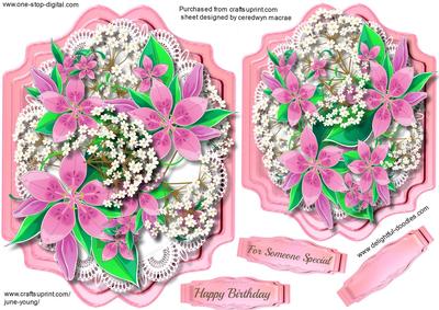 Lovely Bracket with Fantasy Flowers and Baby's Breath 