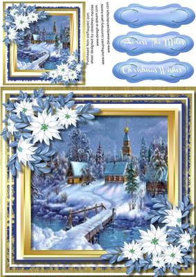 Beautiful Christmas Village in the Snow 