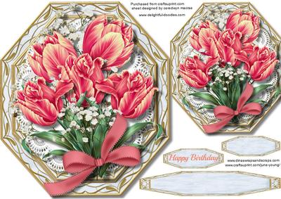 Beautiful Octagonal with Stunning Tulips and Baby's Breath