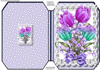 Print, Cut, and Fold ,beautiful Fantasy Tulips