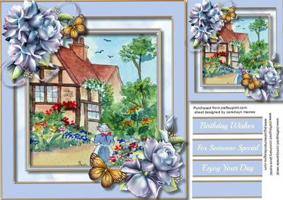 Beautiful Cottage with Porceline Roses 
