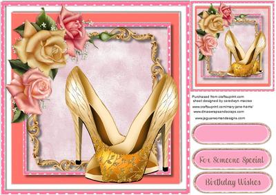 Beautiful Golden Shoes and Downton Roses 