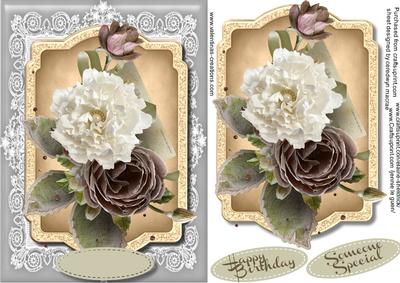 Beautiful Vintage White Carnation 