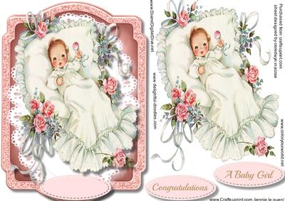 Topper or Easel Baby Greeting