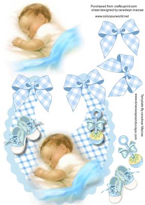 A Beautiful Baby Boy on a Bib 