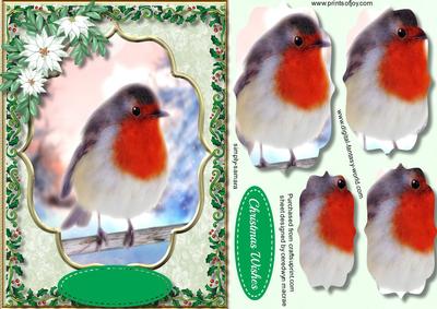 Beautiful Christmas Robin ( Pyramid )
