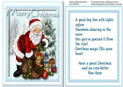 A Lovely Santa Topper with Verse 