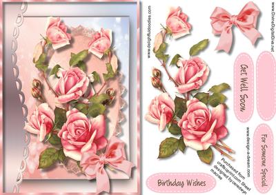 Beautiful Roses on a Lace Mat 