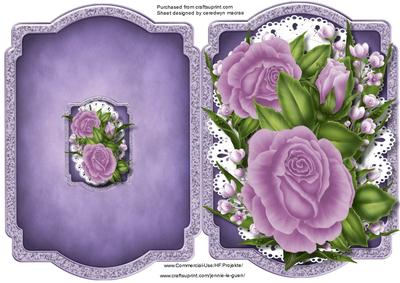 Print, Cut, and Fold , Lovely Lilac Roses